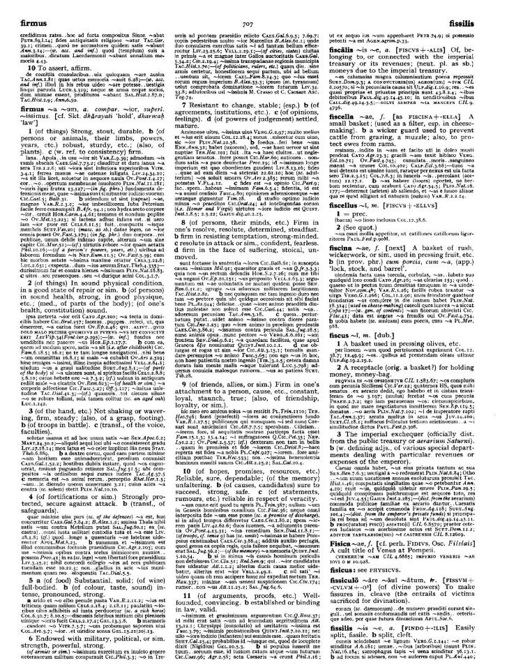 Page from the Oxford Latin Dictionary