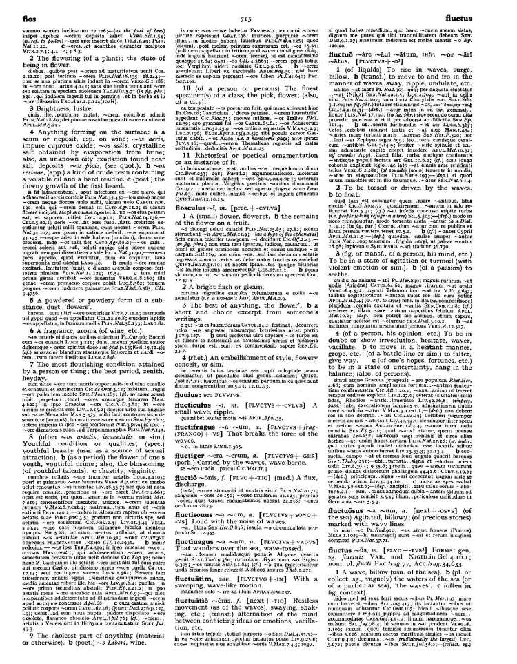 Page from the Oxford Latin Dictionary