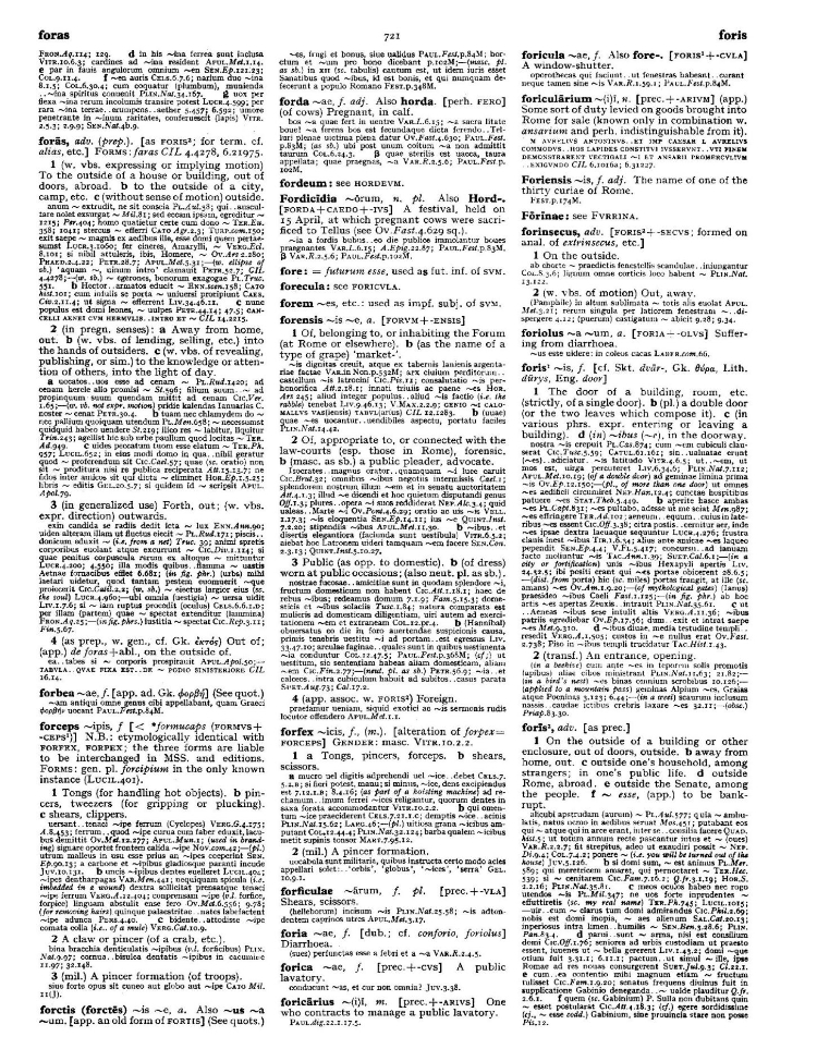 Page from the Oxford Latin Dictionary
