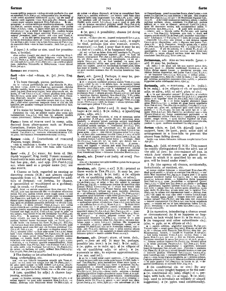 Page from the Oxford Latin Dictionary