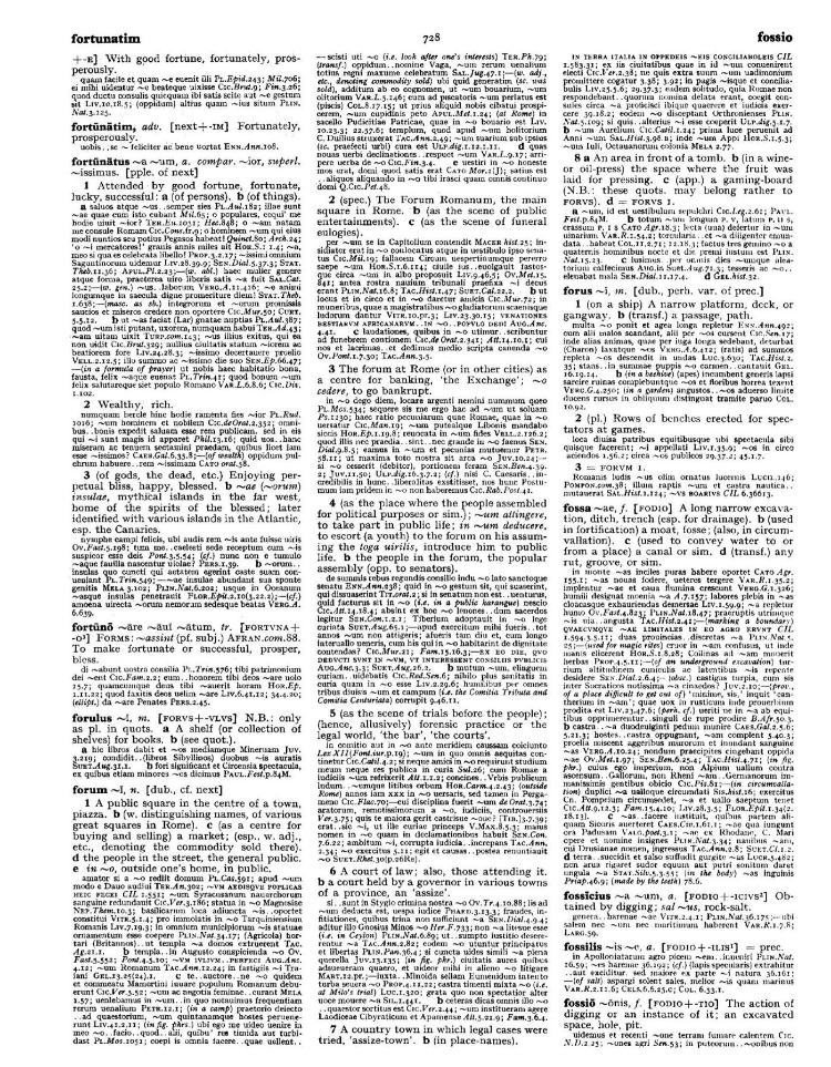 Page from the Oxford Latin Dictionary