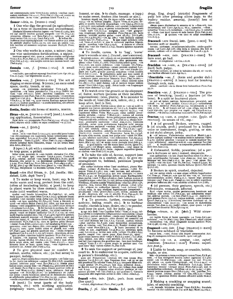 Page from the Oxford Latin Dictionary