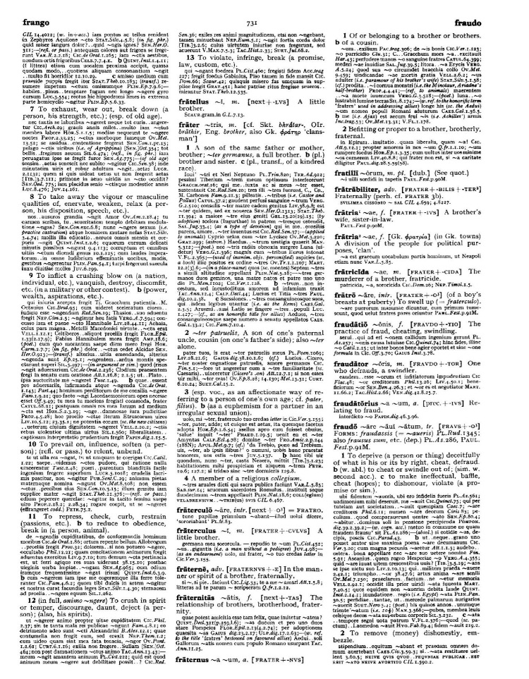 Page from the Oxford Latin Dictionary