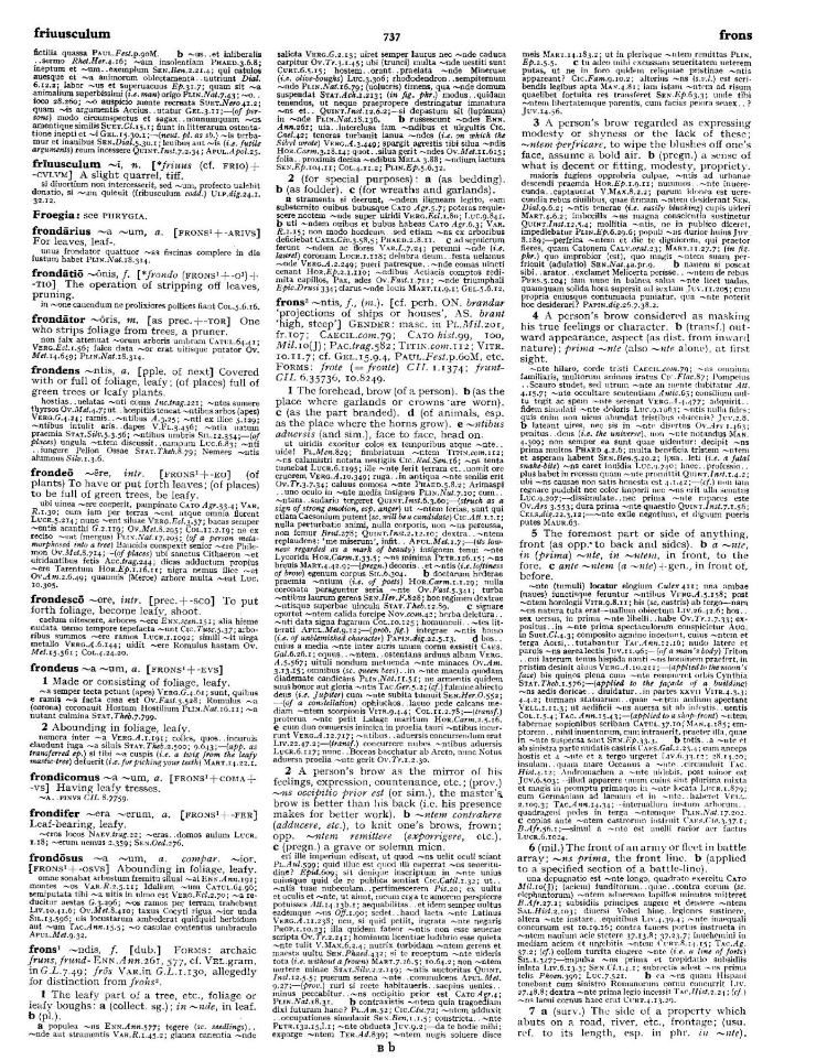 Page from the Oxford Latin Dictionary