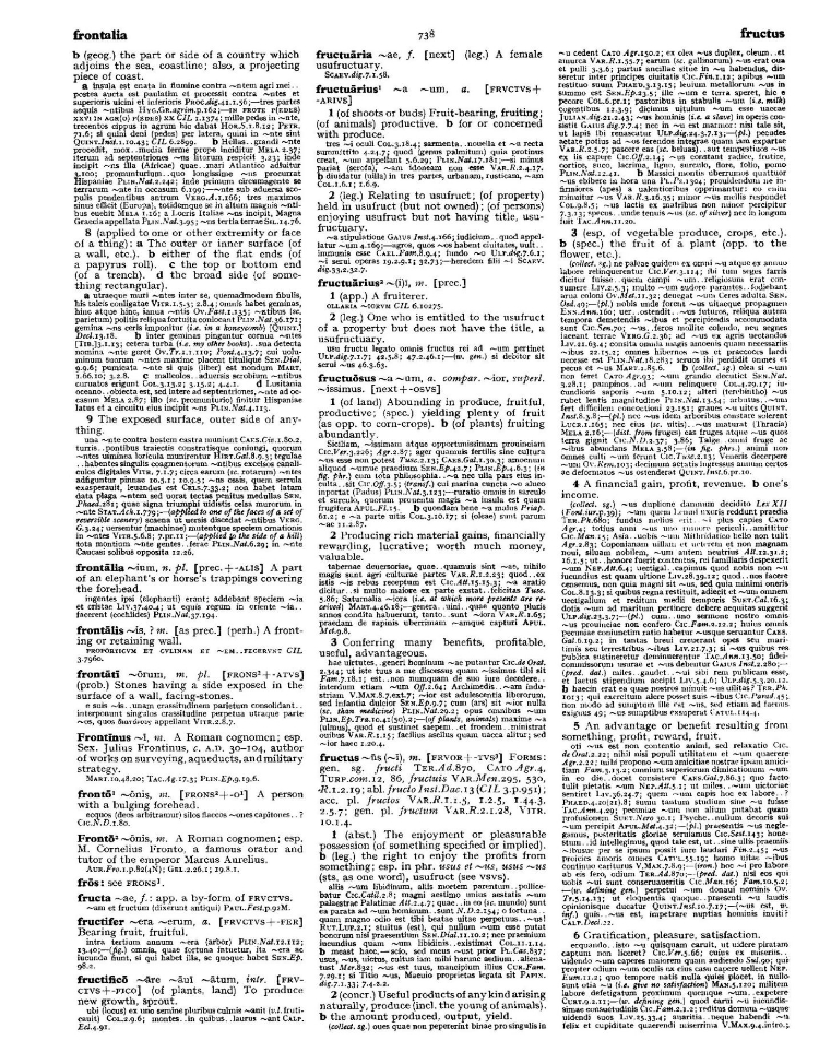 Page from the Oxford Latin Dictionary