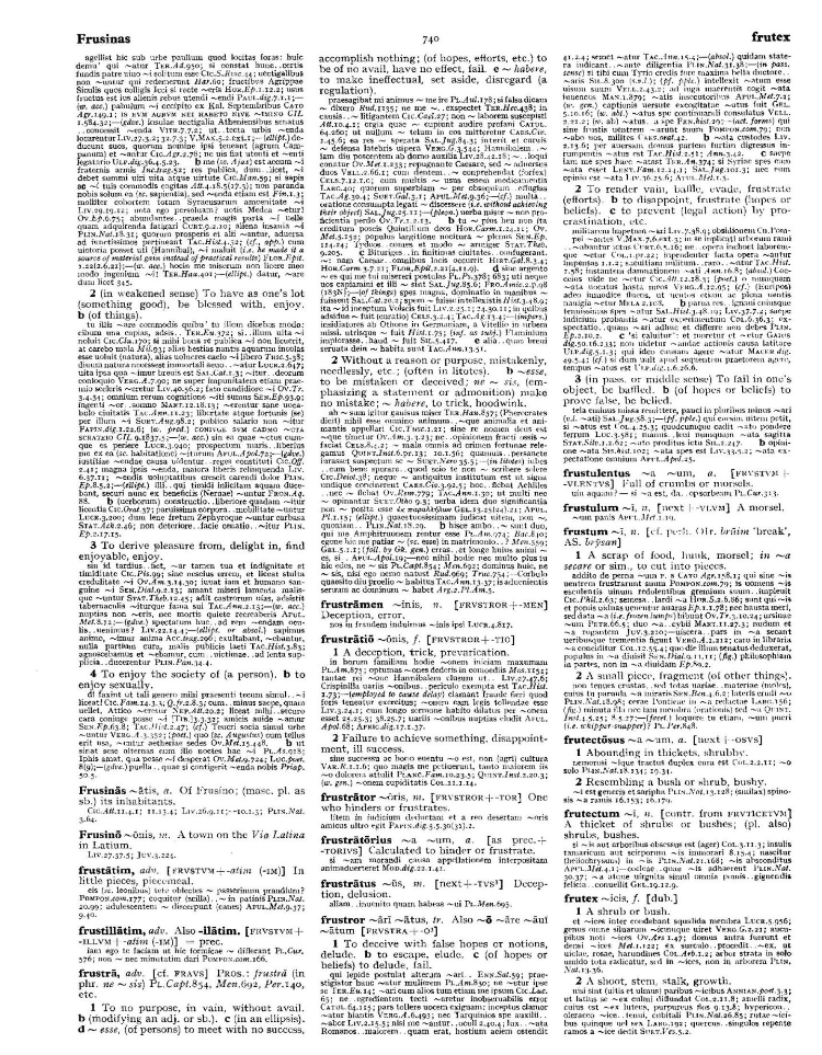 Page from the Oxford Latin Dictionary