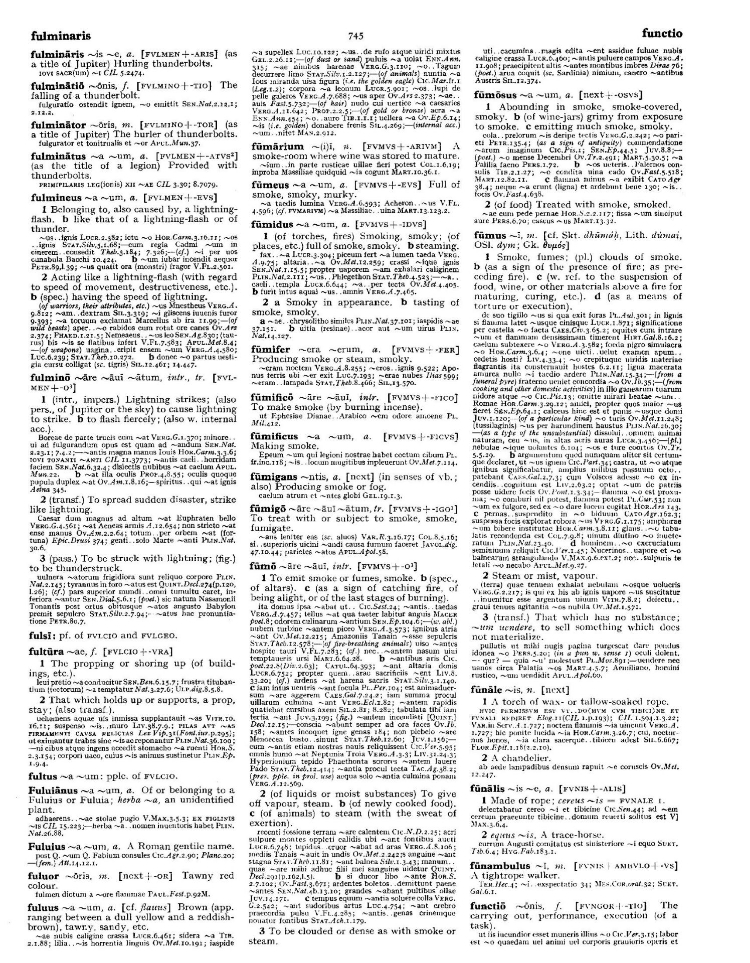 Page from the Oxford Latin Dictionary