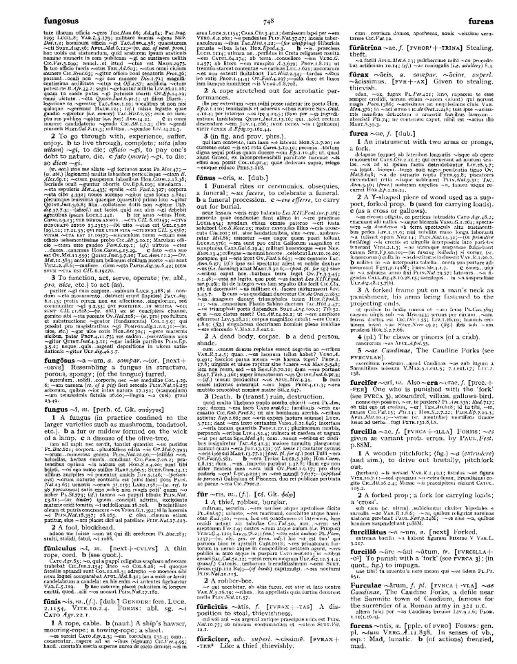 Page from the Oxford Latin Dictionary