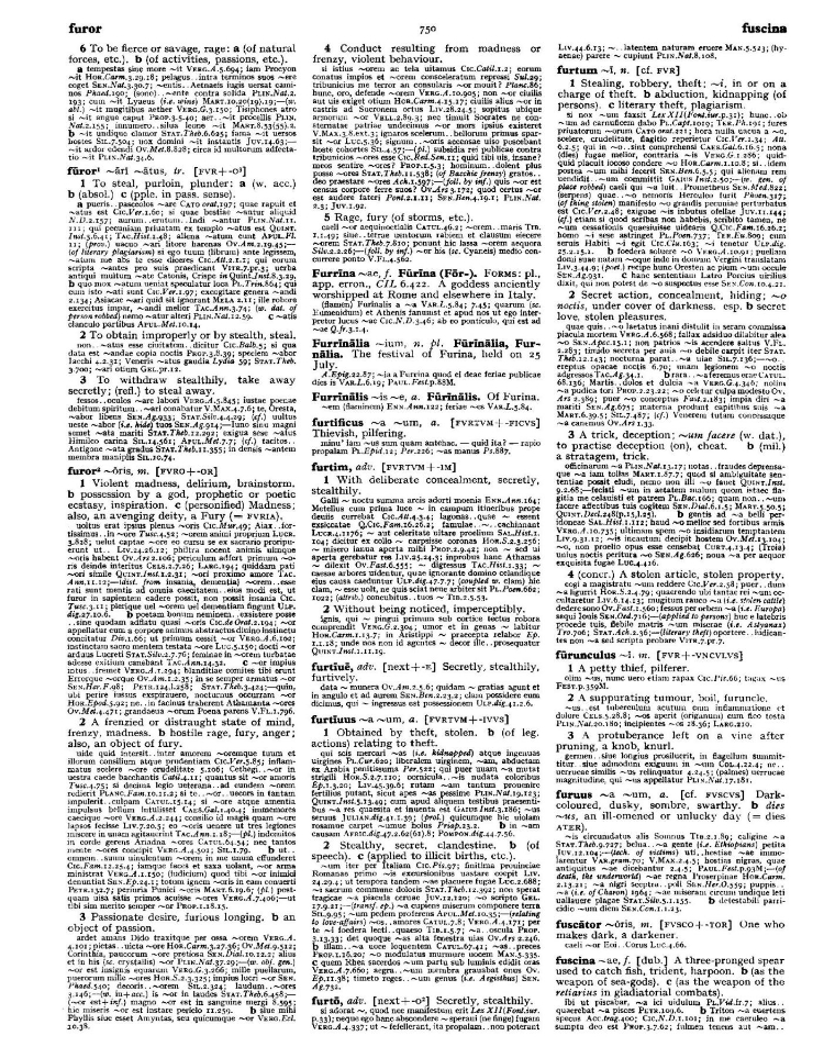 Page from the Oxford Latin Dictionary