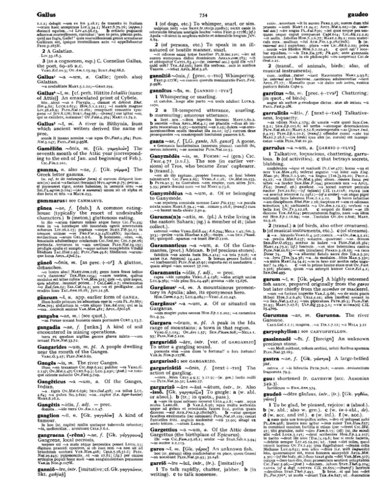 Page from the Oxford Latin Dictionary