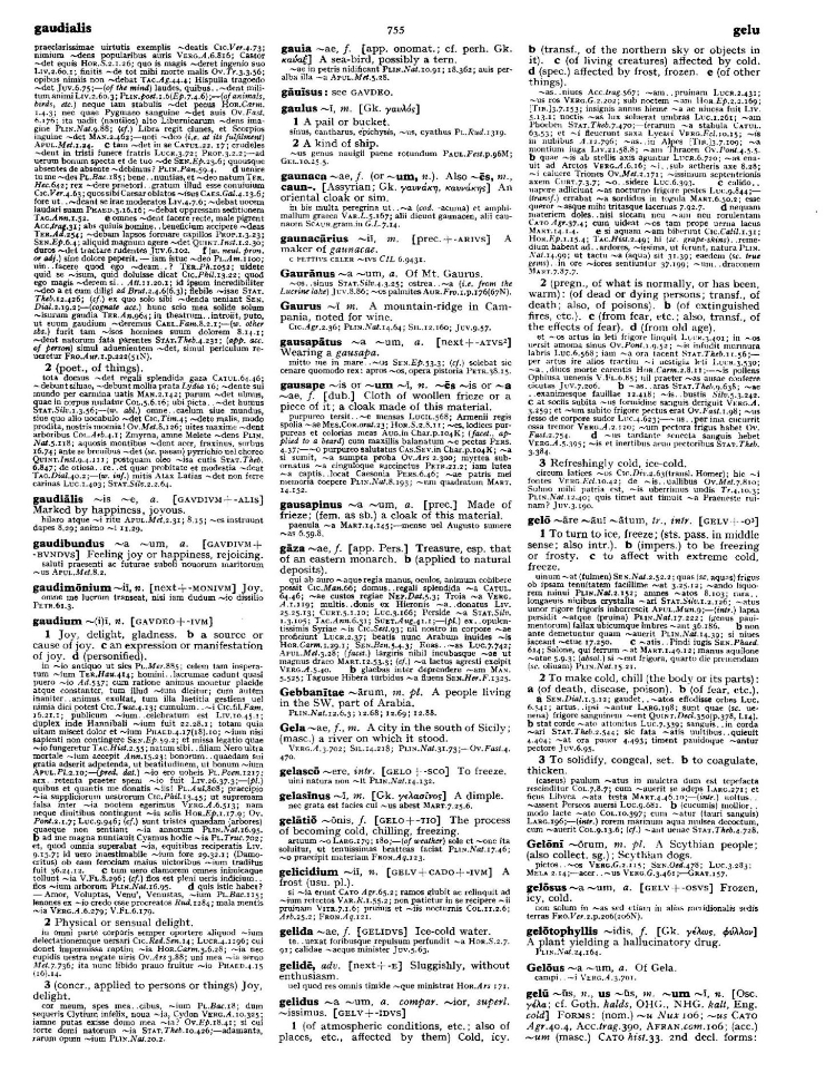 Page from the Oxford Latin Dictionary