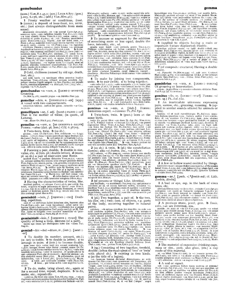 Page from the Oxford Latin Dictionary