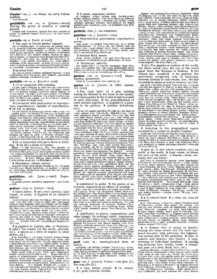 Page from the Oxford Latin Dictionary