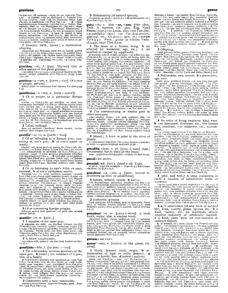 Page from the Oxford Latin Dictionary