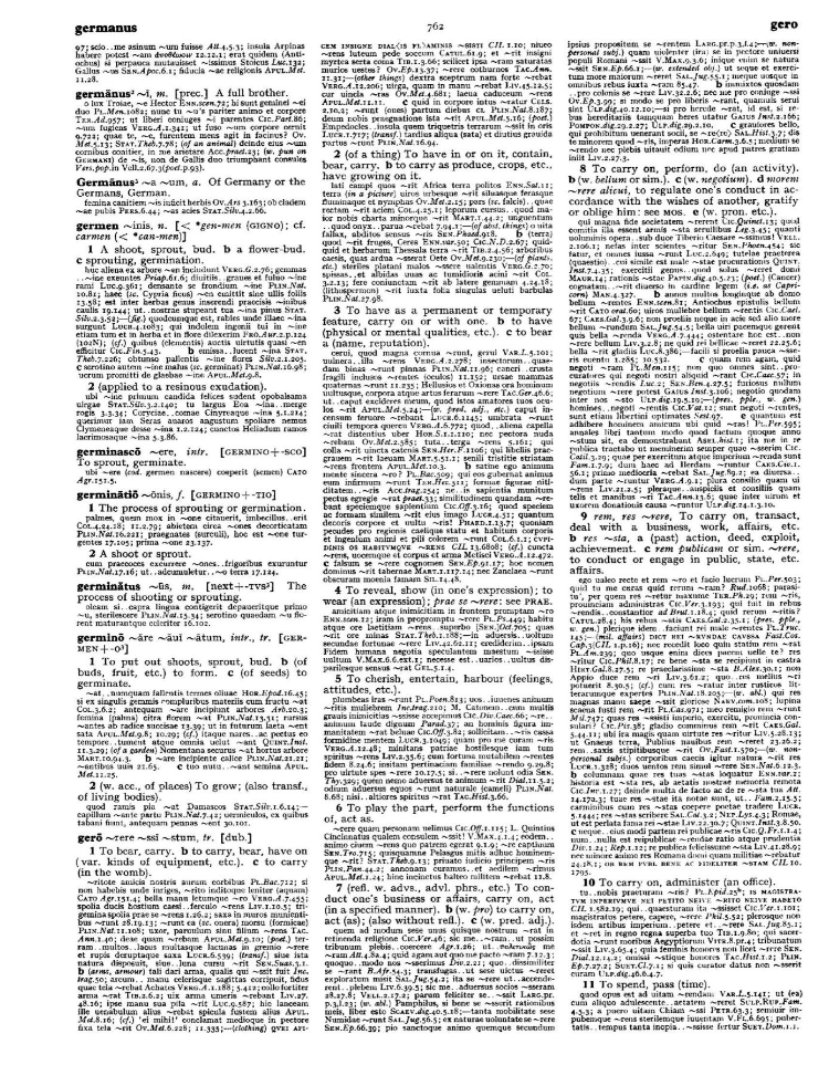 Page from the Oxford Latin Dictionary