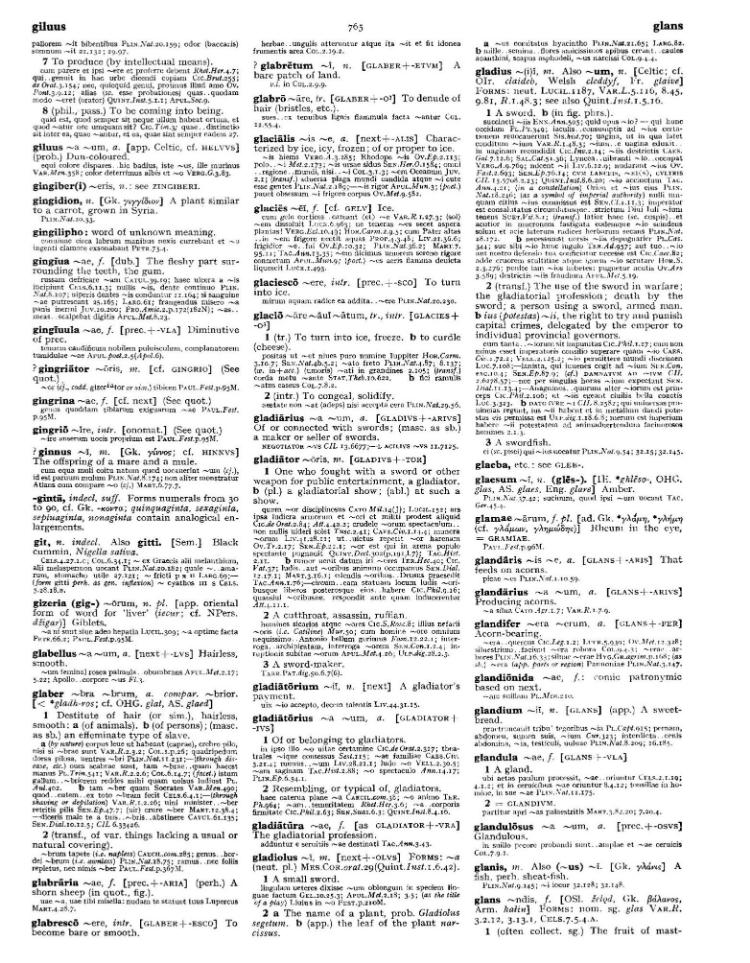Page from the Oxford Latin Dictionary