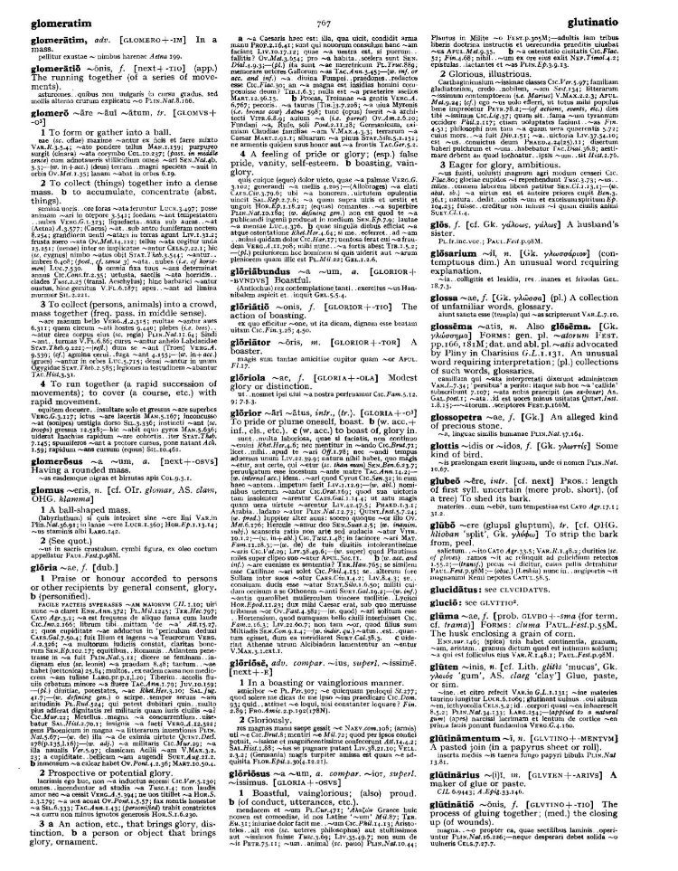 Page from the Oxford Latin Dictionary