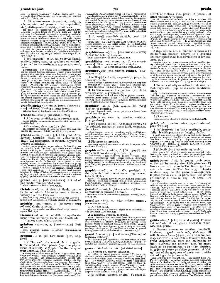 grātia (Latin noun) "favor" Allo Latin