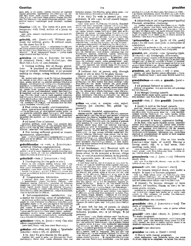 Page from the Oxford Latin Dictionary