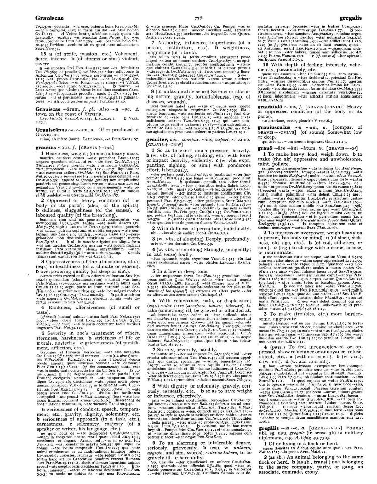 gravis (Latin adjective) "heavy" Allo Latin