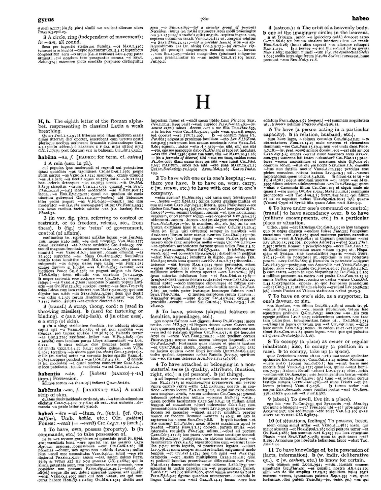 Page from the Oxford Latin Dictionary