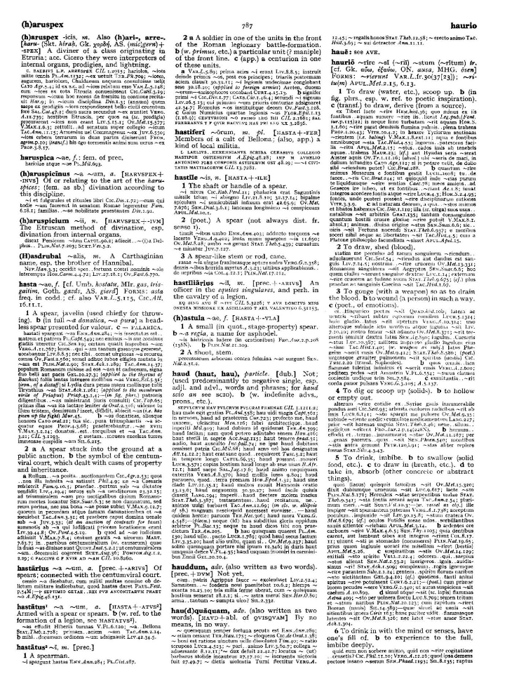 Page from the Oxford Latin Dictionary