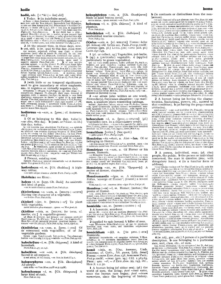 Page from the Oxford Latin Dictionary