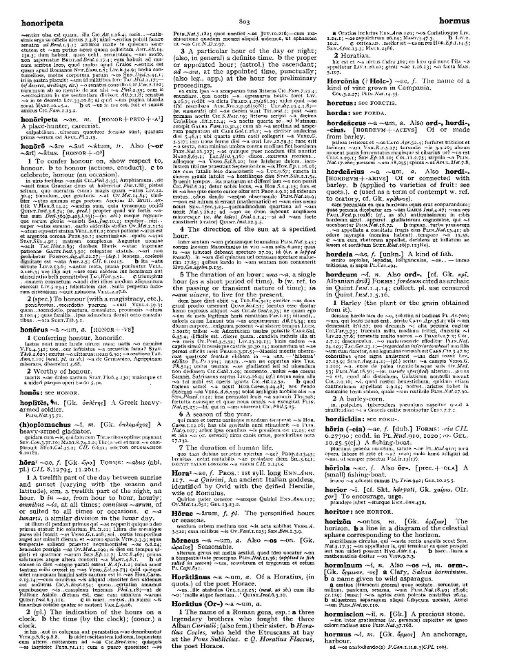 Page from the Oxford Latin Dictionary