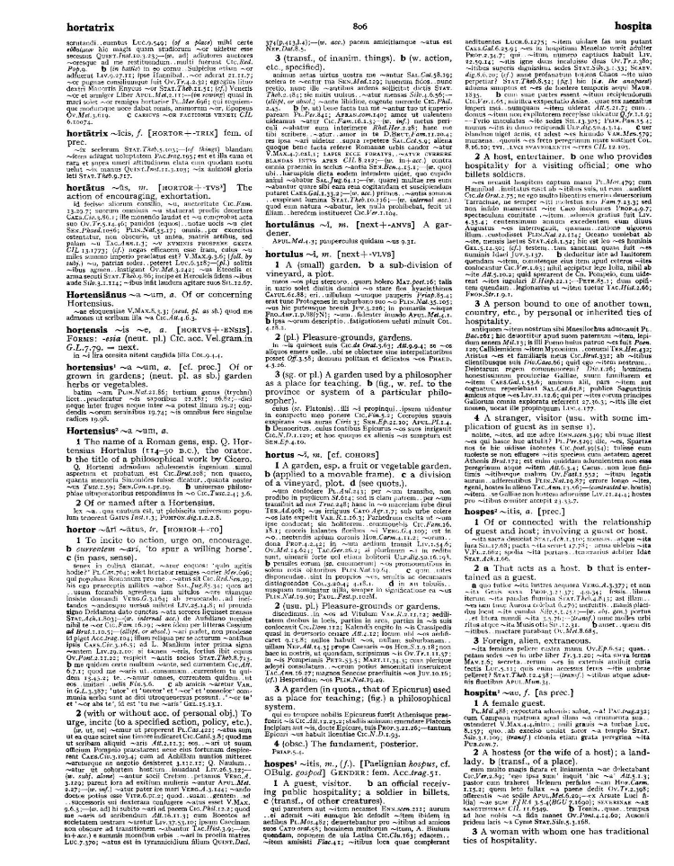 Page from the Oxford Latin Dictionary