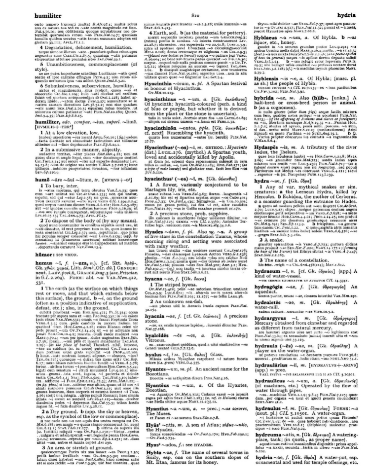 Page from the Oxford Latin Dictionary