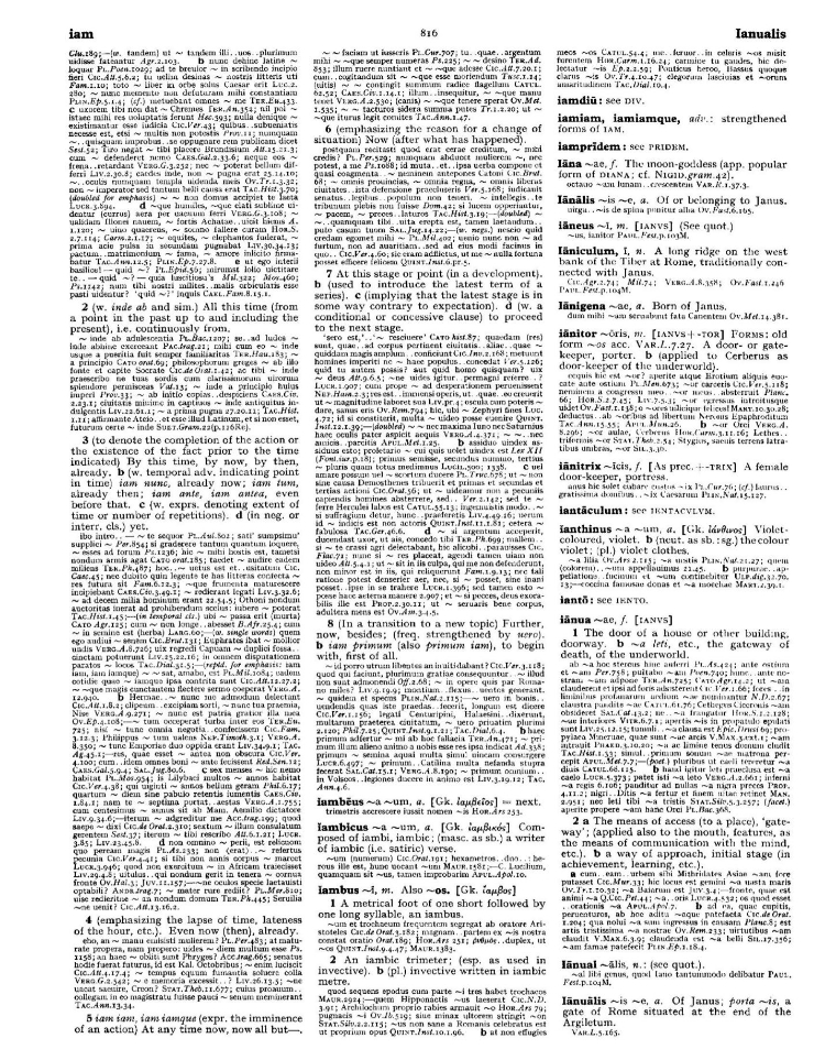 Page from the Oxford Latin Dictionary