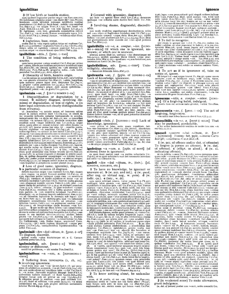 Page from the Oxford Latin Dictionary