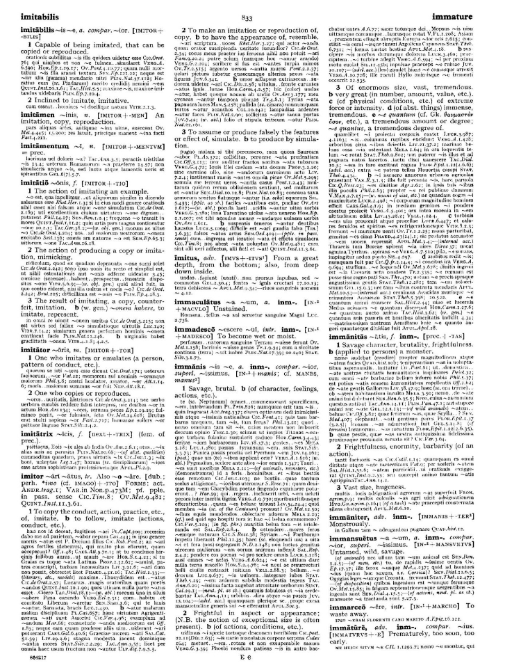 Page from the Oxford Latin Dictionary