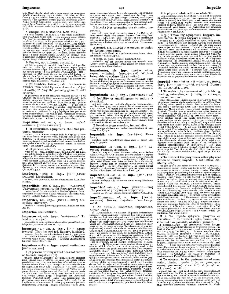 Page from the Oxford Latin Dictionary