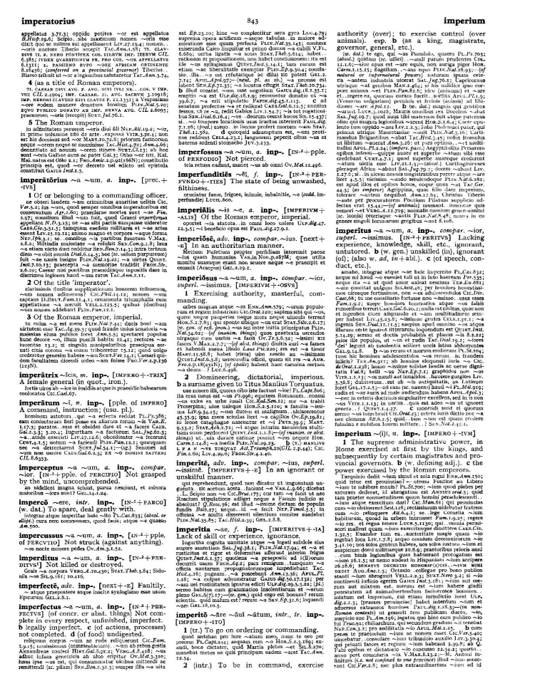 Page from the Oxford Latin Dictionary