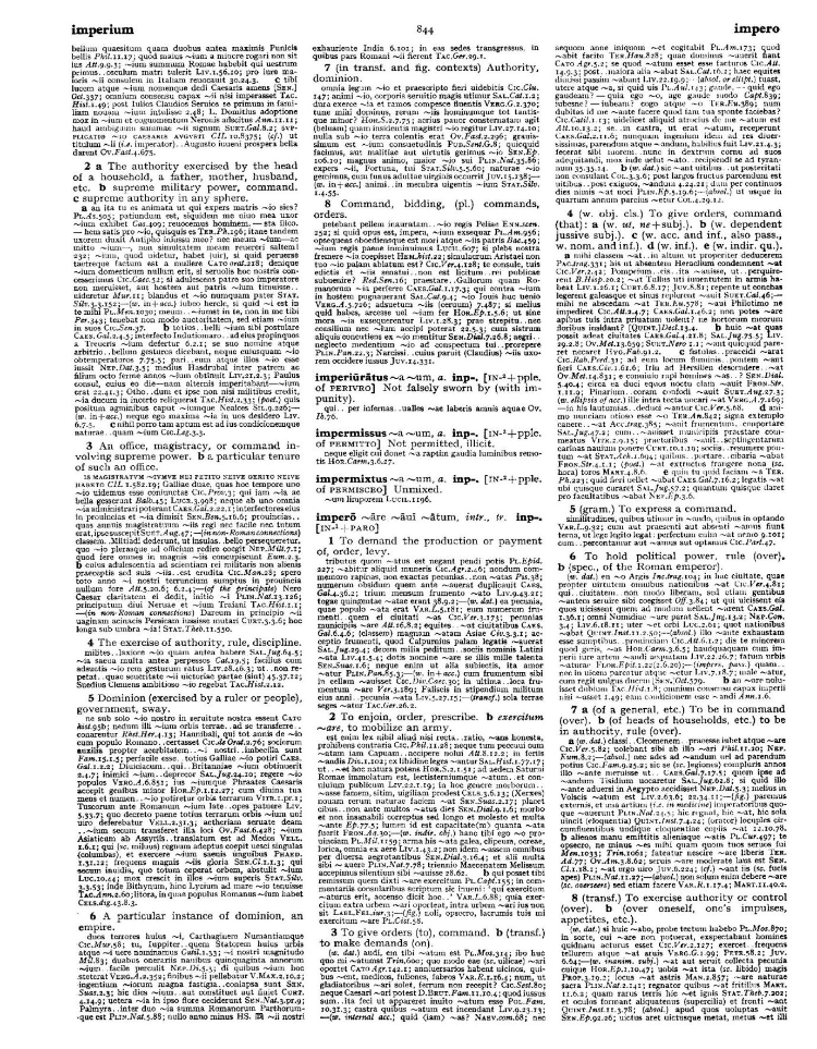 Page from the Oxford Latin Dictionary