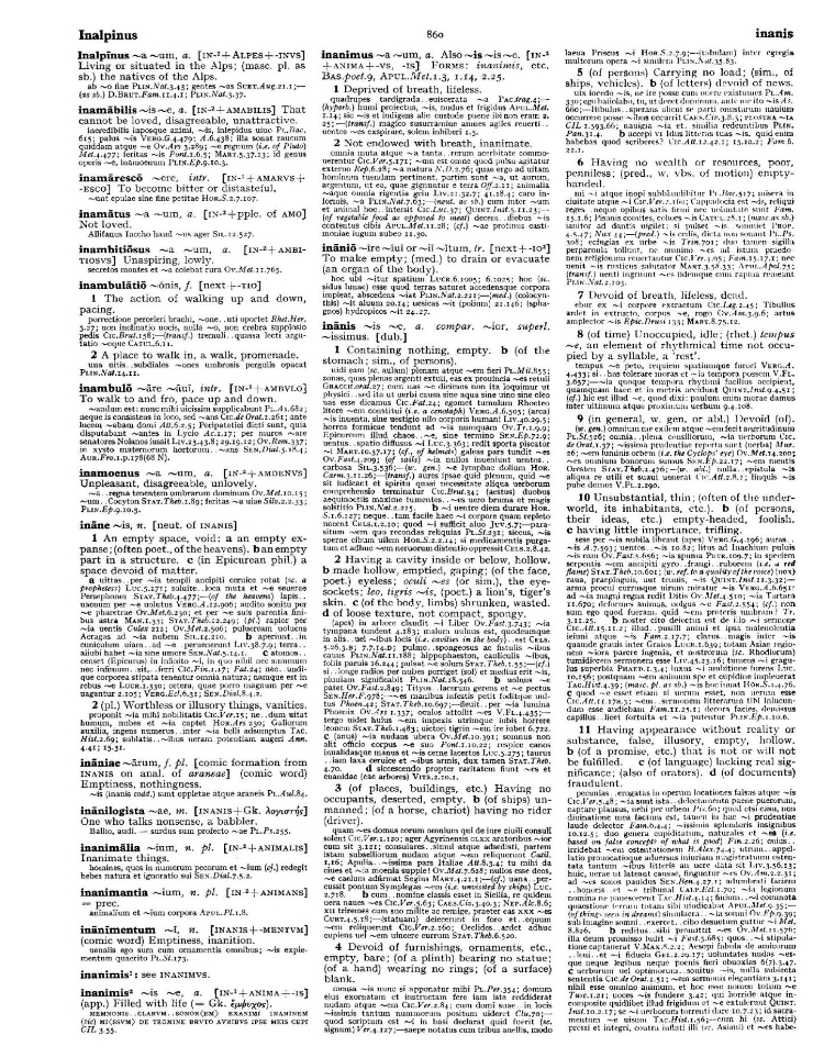 Page from the Oxford Latin Dictionary