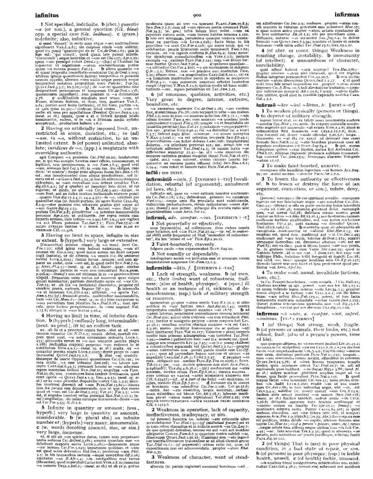Page from the Oxford Latin Dictionary