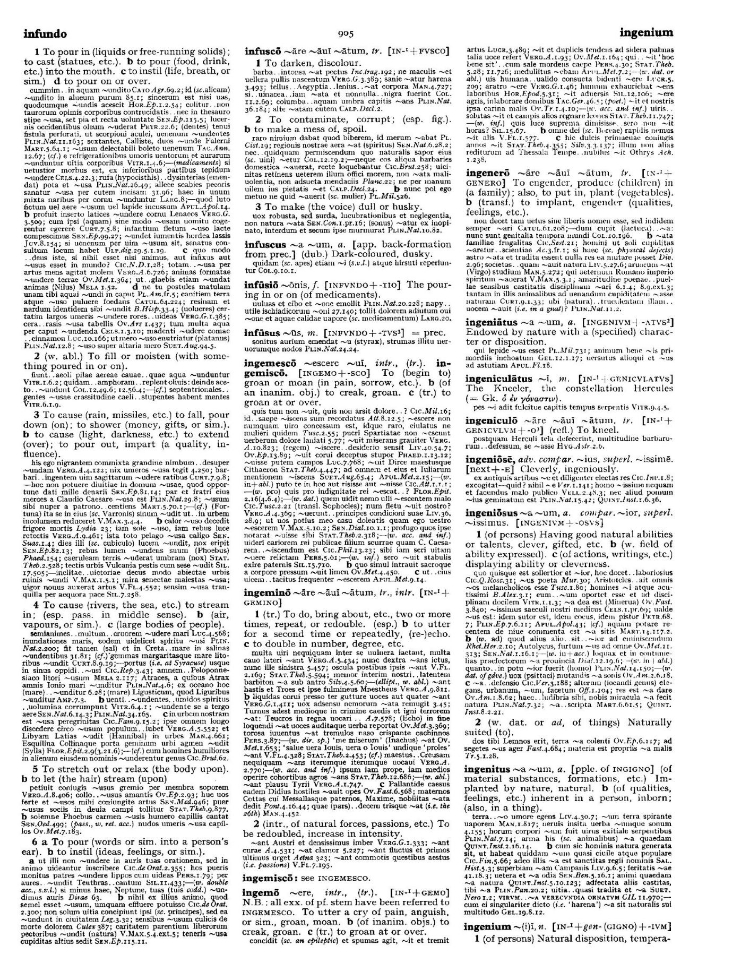 Page from the Oxford Latin Dictionary