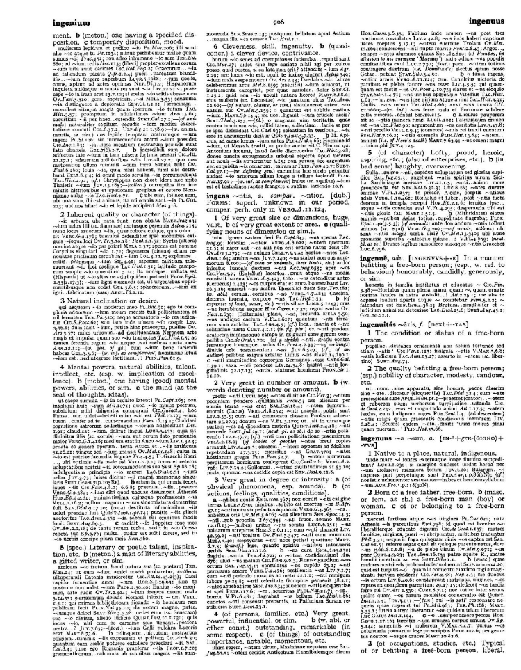 Page from the Oxford Latin Dictionary