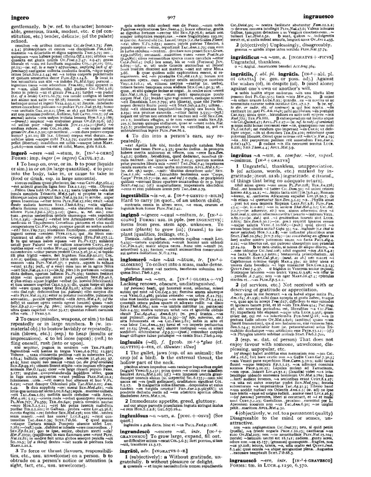 Page from the Oxford Latin Dictionary