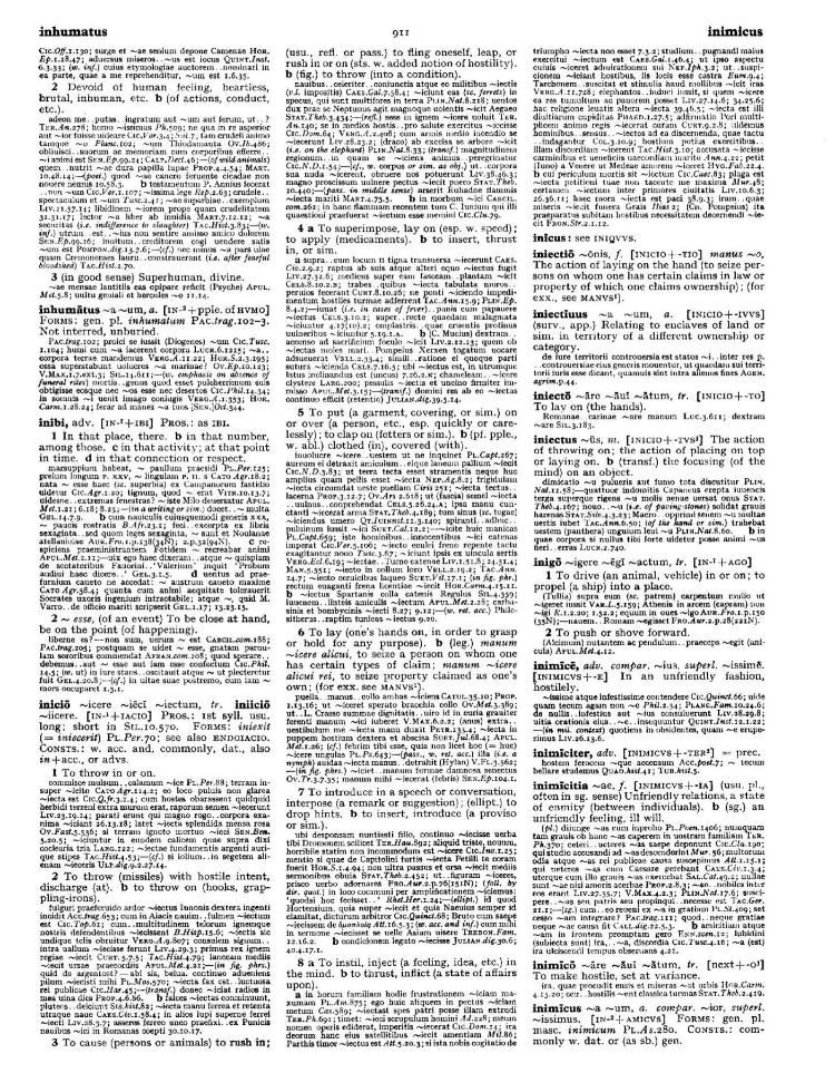 Page from the Oxford Latin Dictionary