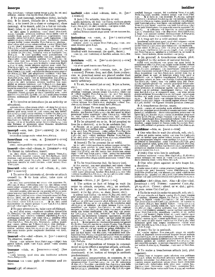 Page from the Oxford Latin Dictionary