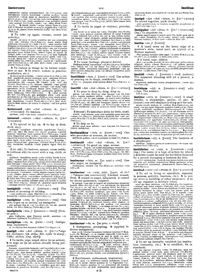 Page from the Oxford Latin Dictionary
