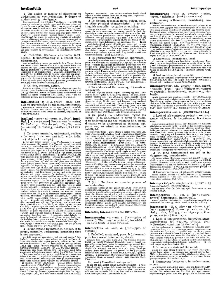 Page from the Oxford Latin Dictionary