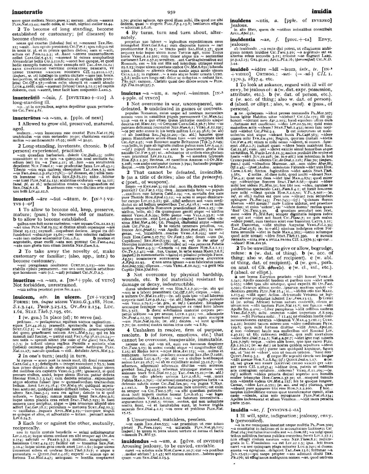 Page from the Oxford Latin Dictionary