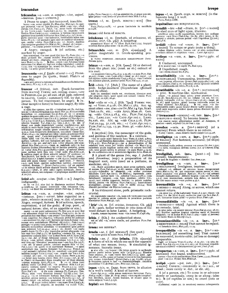 Page from the Oxford Latin Dictionary