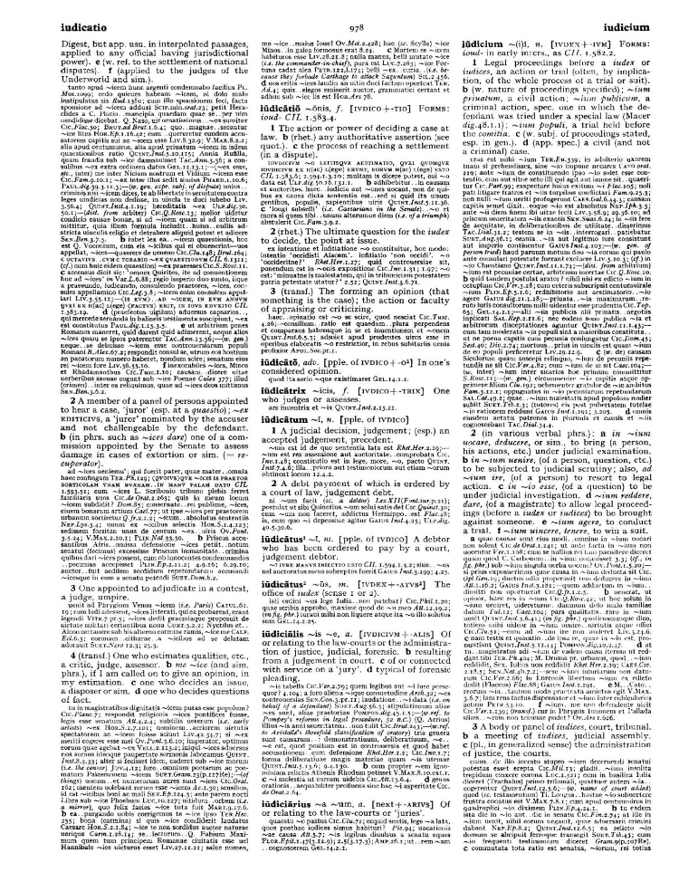 Page from the Oxford Latin Dictionary