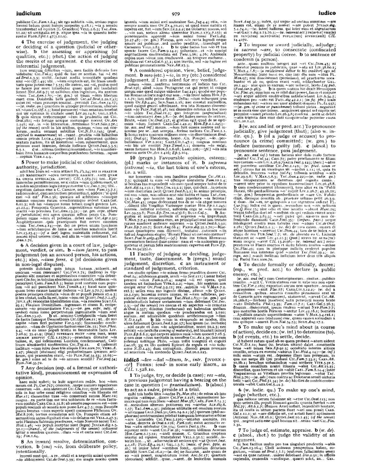Page from the Oxford Latin Dictionary