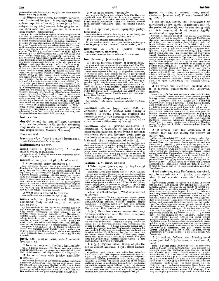 Page from the Oxford Latin Dictionary